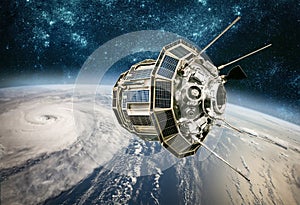 Space satellite monitoring from earth orbit weather from space,