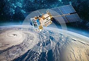 Space satellite monitoring from earth orbit weather from space,