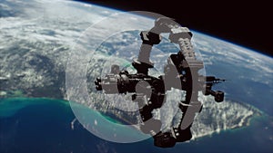 Space satellite orbiting the earth Elements of this image furnished by NASA