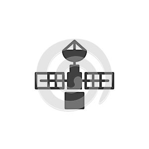 Space satellite vector icon