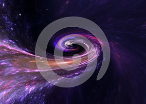 Space scene with planets, black hole, Planets and galaxy, science fiction wallpaper. Beauty of deep space.