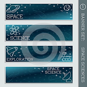 Space Science banner set