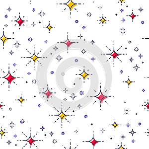 Space seamless background with stars, undiscovered galaxy cosmic photo