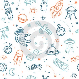 Space Seamless Pattern