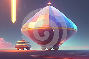 space ship, moody, fluffy,alejandro jodorowsky, studio ghibli, beeple James Gilleard Justin Gerard ornate, dynamic, particulate,