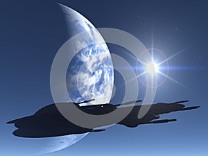 Space Ship silhouette