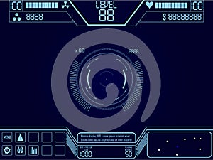 Space shooter game ui
