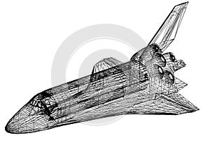 Space shuttle 3D blueprint