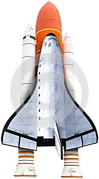 Space Shuttle, Booster Rocket, Isolated