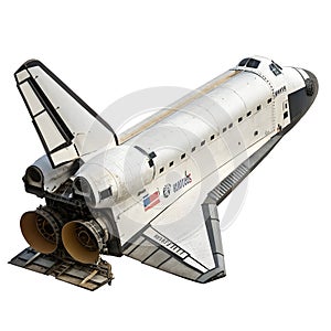 Space shuttle isolated on transparent background