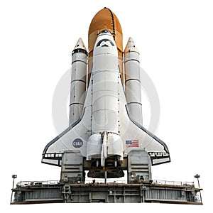 Space shuttle isolated on transparent background