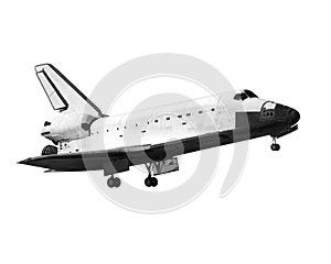 Space Shuttle isolated on white background with clipping path. Elements of this image furnished by NASA