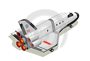 Space Shuttle Isometric Composition