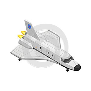 Space Shuttle Isometric Composition
