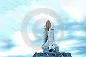 Space Shuttle Launch Pad at Night. Elements of this image were furnished by NASA