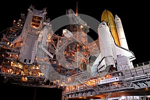 Space Shuttle Launch Pad at Night.  Elements of this image were furnished by NASA