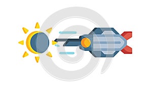 Space Shuttle Launch, Rocket Science, vector design Generative AI