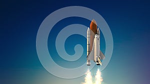 Space shuttle Launch System. Rocket Takeoff. photo