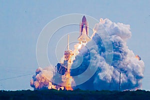 Space Shuttle launching photo