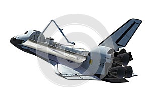 Space Shuttle Orbiter Isolated Over White Background