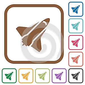 Space shuttle simple icons