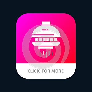 Space, Shuttle, Spacecraft, Ufo Mobile App Icon Design