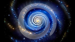 Space spiral galaxy colorful background, universe magic starry sky, gas cloud in deep outer cosmos.