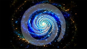 Space spiral galaxy colorful background, universe magic starry sky, gas cloud in deep outer cosmos