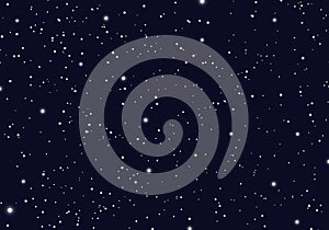 Space with stars universe space infinity and starlight background. Starry night sky galaxy and planets in cosmos pattern