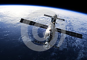 Space Station Orbiting Earth