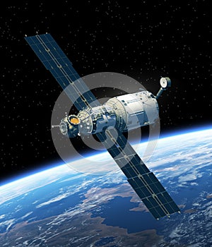 Space Station Orbiting Earth