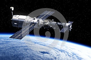 Space Station Orbiting Earth