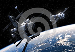 Space Station And Spacecraft