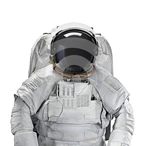 Space suit astronaut isolated on white background