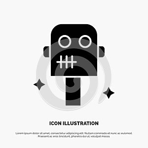 Space, Suit, Robot solid Glyph Icon vector