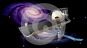 Space telescope in orbit. My own design.