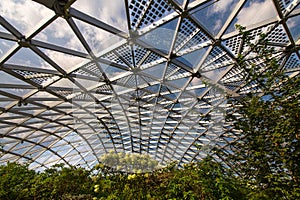 The space under the dome of Zaryadye Park. Moscow