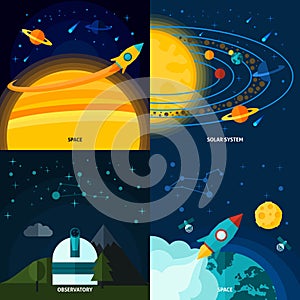 Space And Universe Flat Set