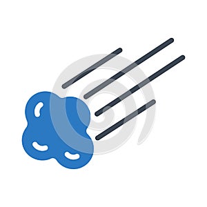 Space glyph colour vector icon