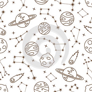 Space vector seamless pattern Astronomy Science