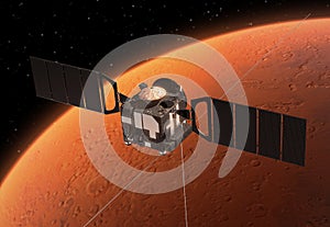 Spacecraft Mars Express Orbiting Mars.