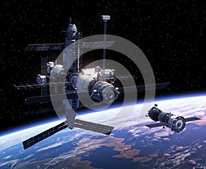 Spacecraft And Space Station