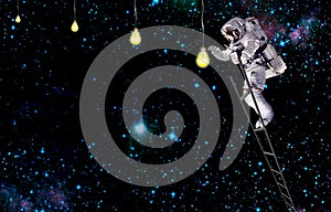 Spaceman lighting universe.mission in outer space photo