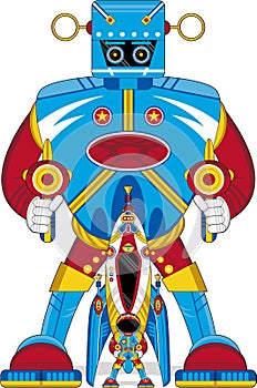 Spaceman, Rocket and Giant Robot