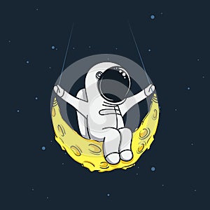 Spaceman sway on the moon