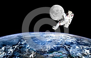 Kozmonaut misie bezdrôtový celosvetová počítačová sieť na mesiac 