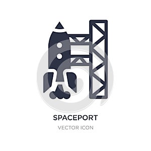 spaceport icon on white background. Simple element illustration from Astronomy concept