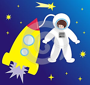 Spaceship and the astronaut