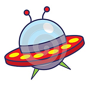 Spaceship cartoon illustration