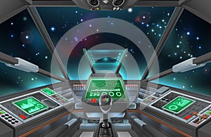 Spaceship Cockpit Space Ship Spacecraft Interior